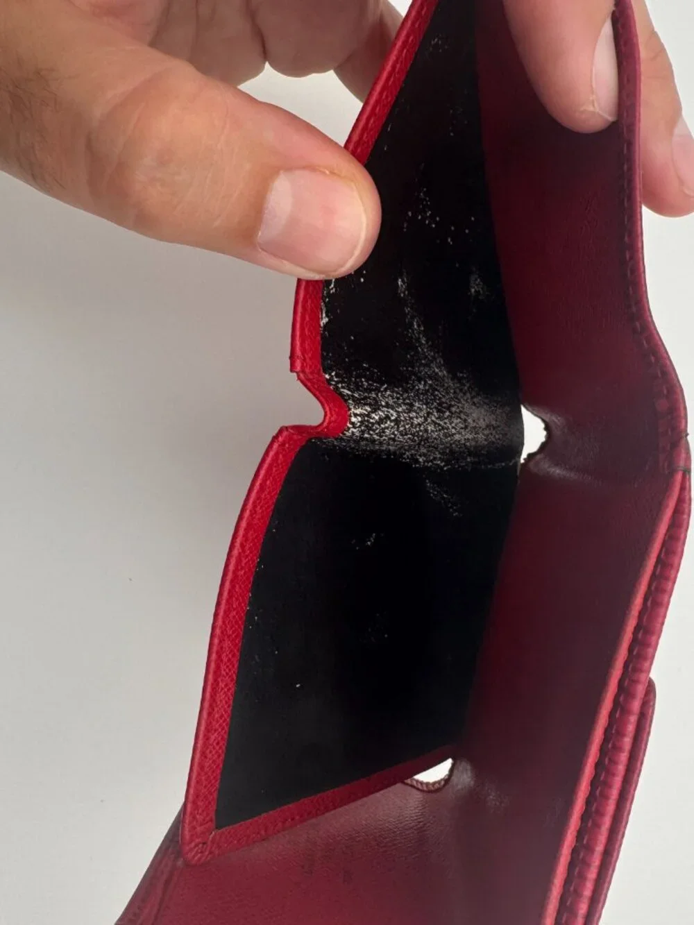 Louis Vuitton Red Epi Elise Trifold Wallet with COA
